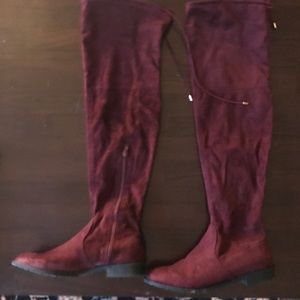 Red Over the Knee Boots